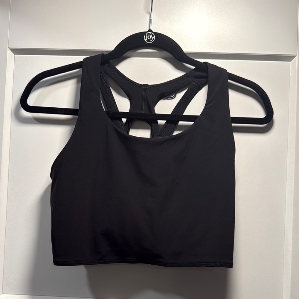 Lululemon Black Sports Bra with Racerback Design Stash It